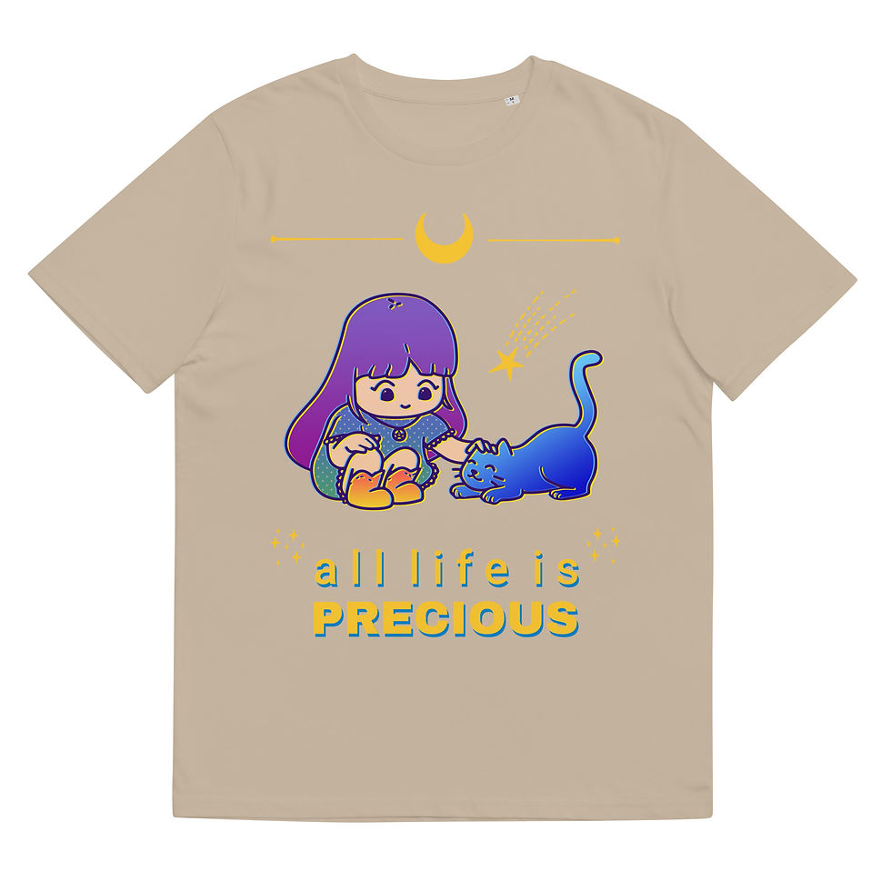 Thumbnail: Unisex organic cotton t-shirt - All Life is Precious