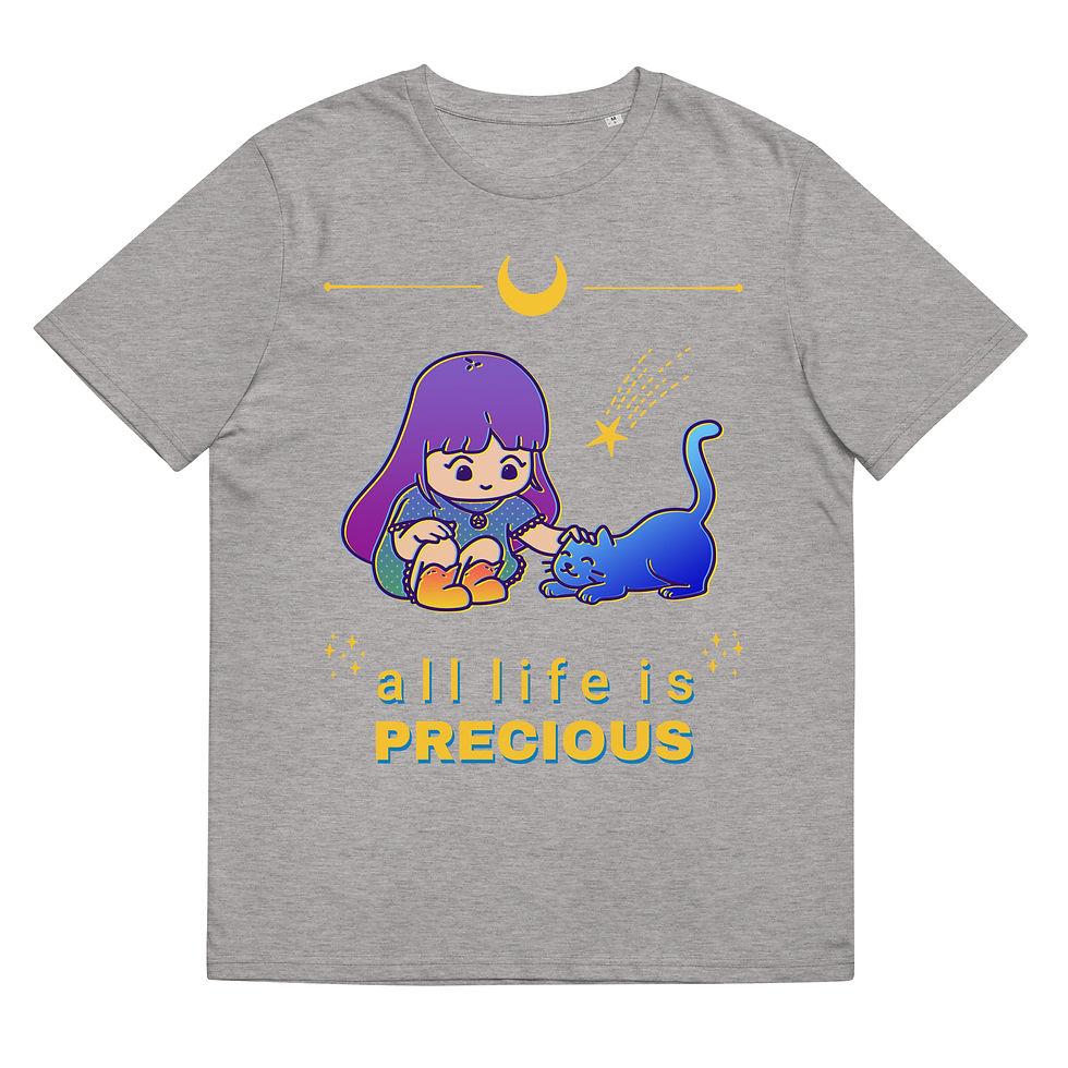 Thumbnail: Unisex organic cotton t-shirt - All Life is Precious