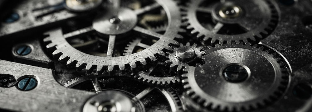 Machined gears working in timing.
