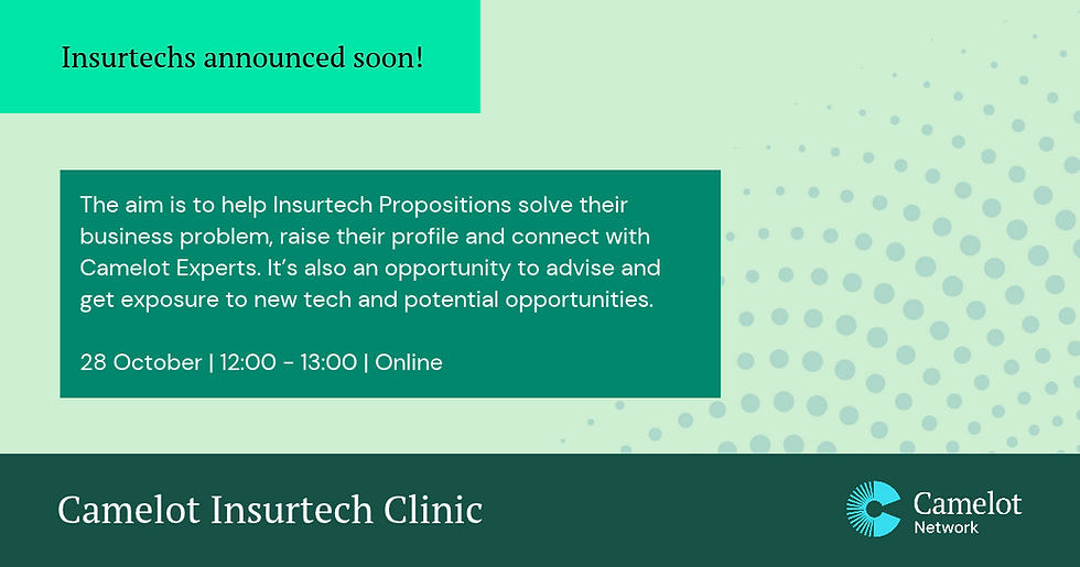 Camelot Insurtech Clinic - 28 October 2026