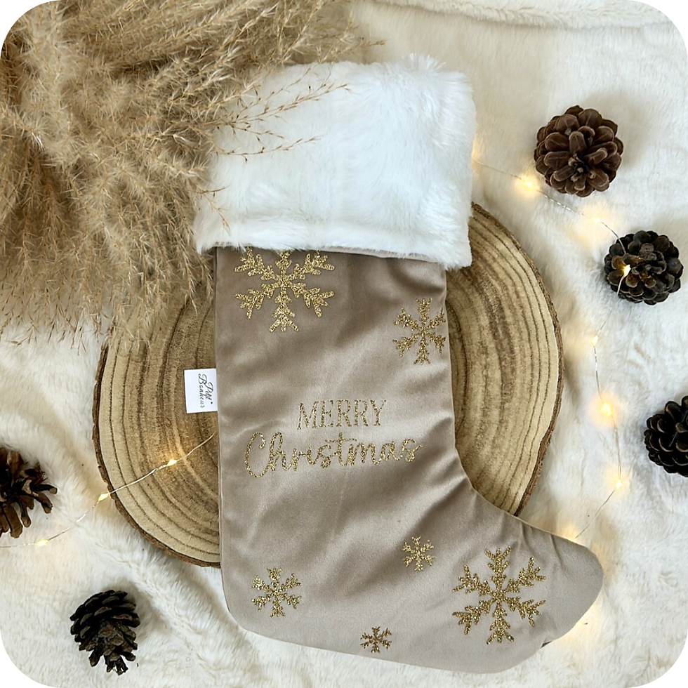 Chaussette de Noël flocon de neige personnalisée ✨