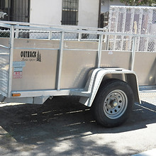 silver trailer