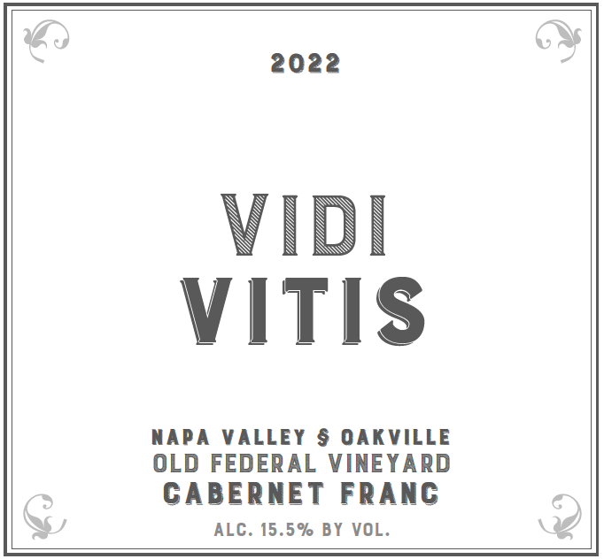 2022 Vidi Vitis Old Federal Vineyard Cabernet franc