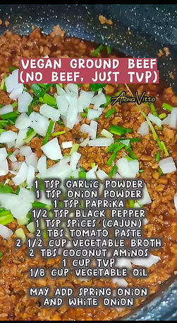 Recipe for vegan ground beef style