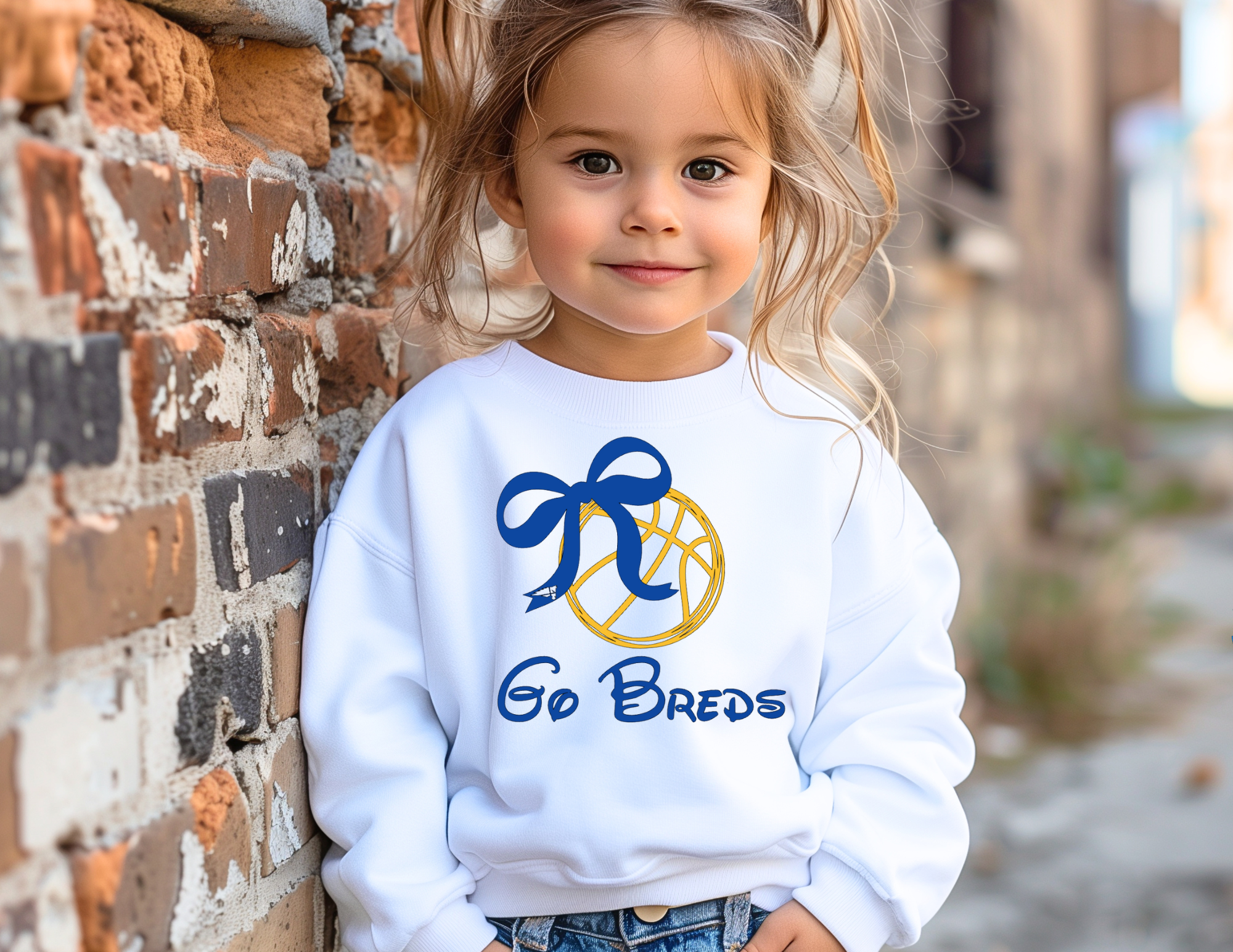 Youth Basketball Fan with Bow