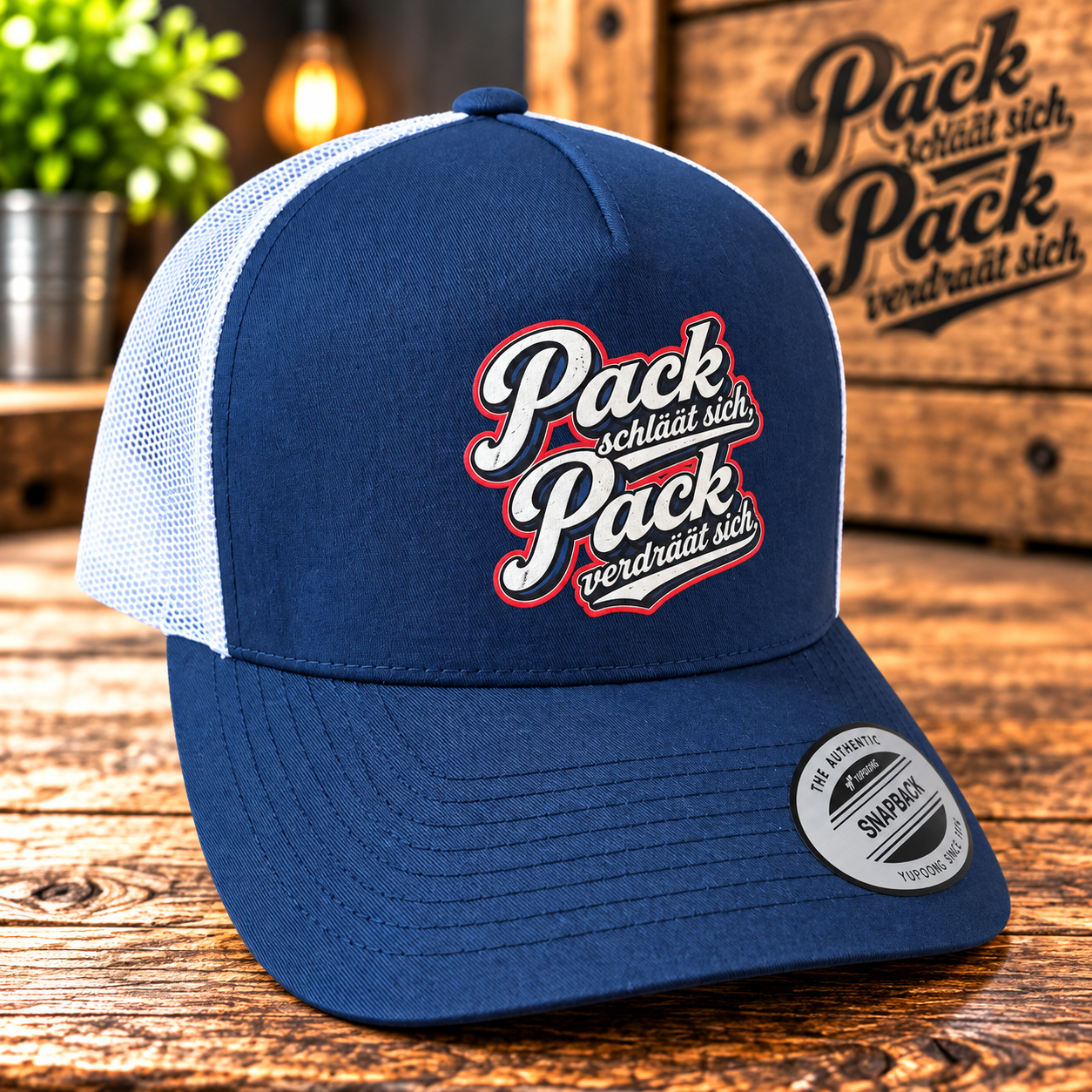 Cölsche Cap „Pack schläät sich…“ – Navy/White