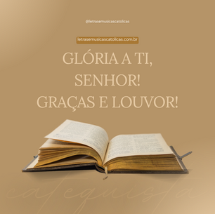 1. Nós te damos muitas graças, ó Pai santo, ó Senhor, por teu nome, que nos deste em Jesus, teu servidor. Glória a ti, Senhor! Graças e louvor!