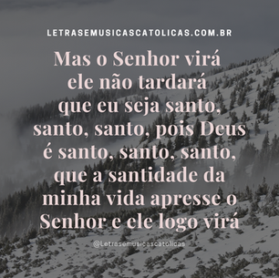 Que Santidade de vida