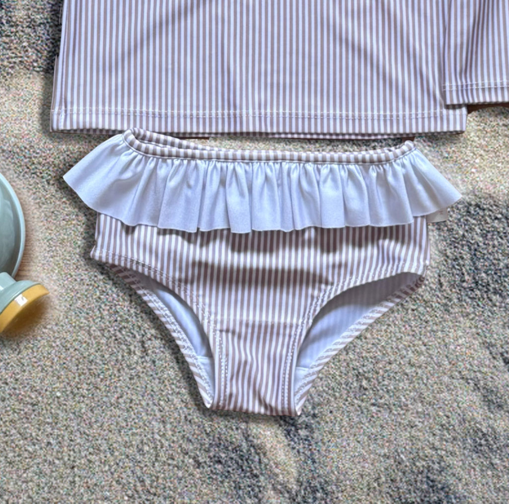 Culotte de bain Suzie rayures beige