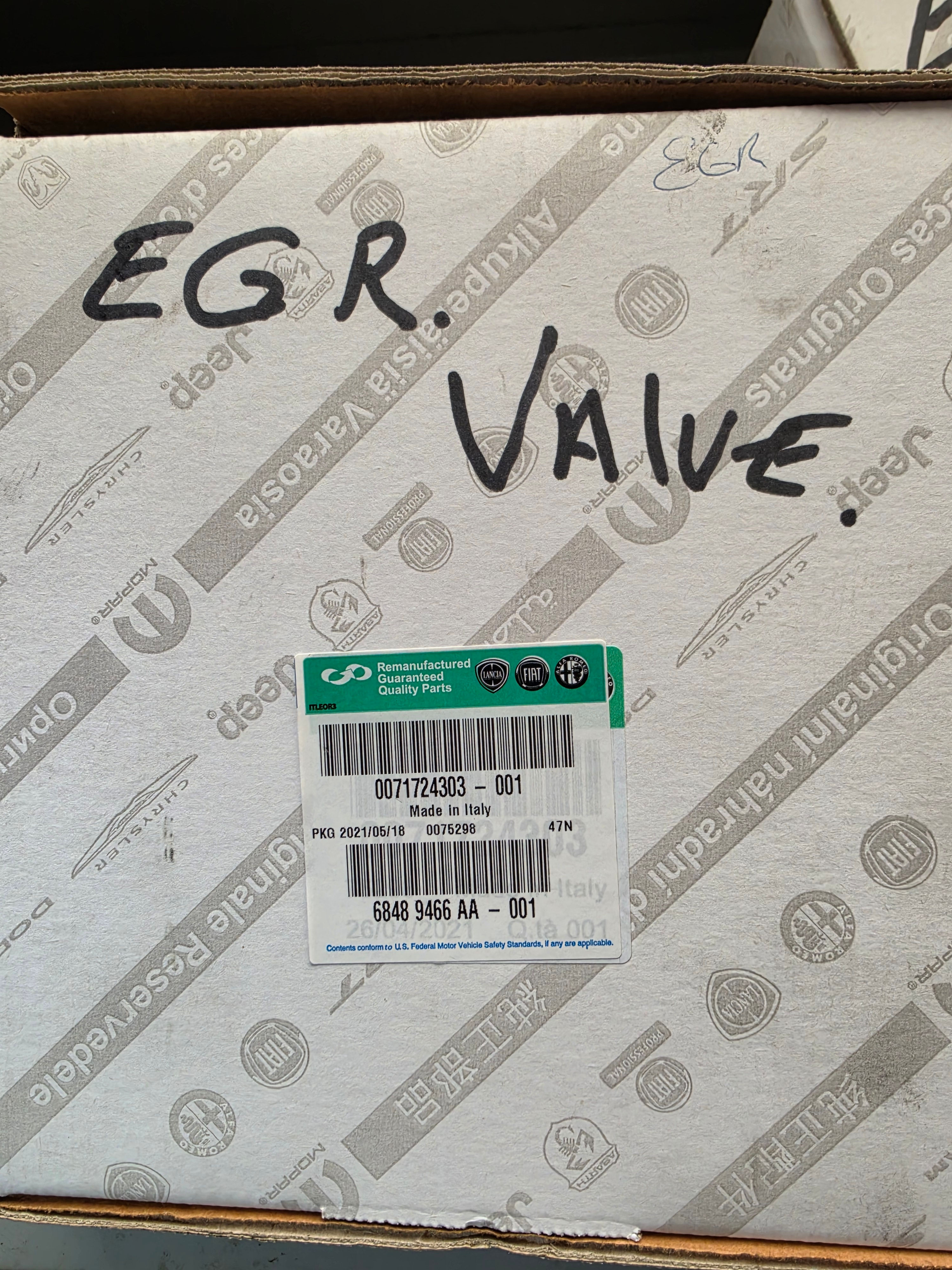 EGR Value (EX VAT)