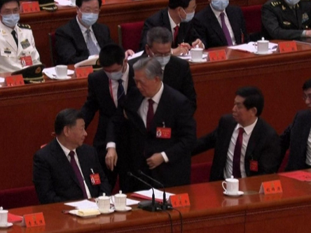 Former Chinese President, Hu Jintao, escorted out of China party congress