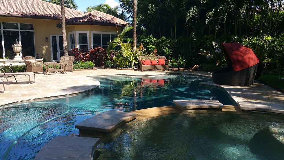 South Florida Luxury Pools, Outdoor Living, Patio, Hot Tub, Waterfall, Landscaping
