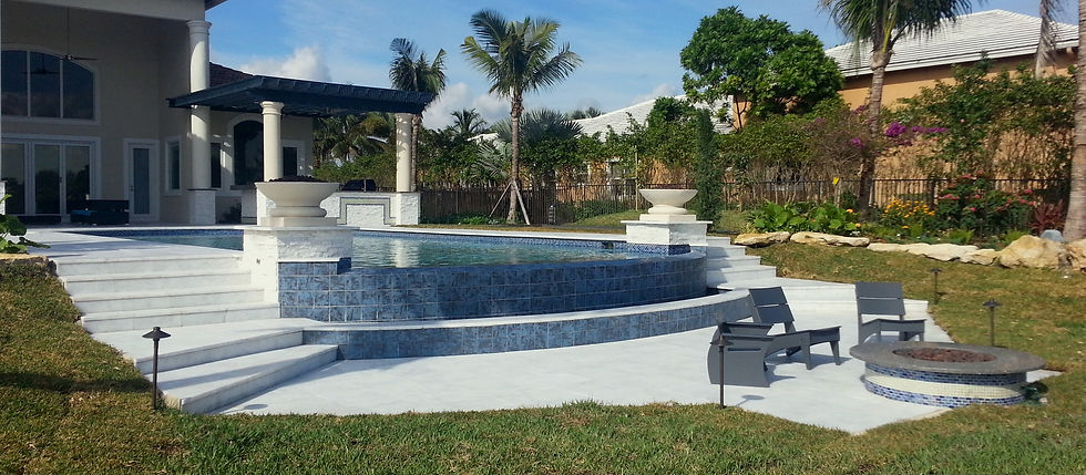 Outdoor Kitchen, Tanning Shelf, Infinity Edge, Landscaping