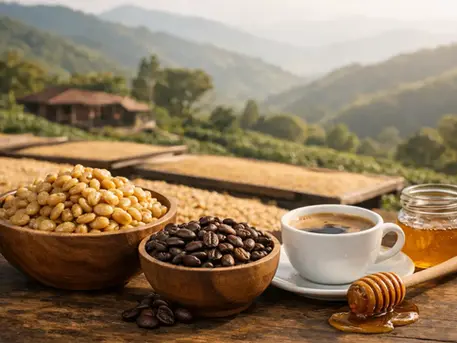 Proceso honey café colombiano: dulzor de finca
