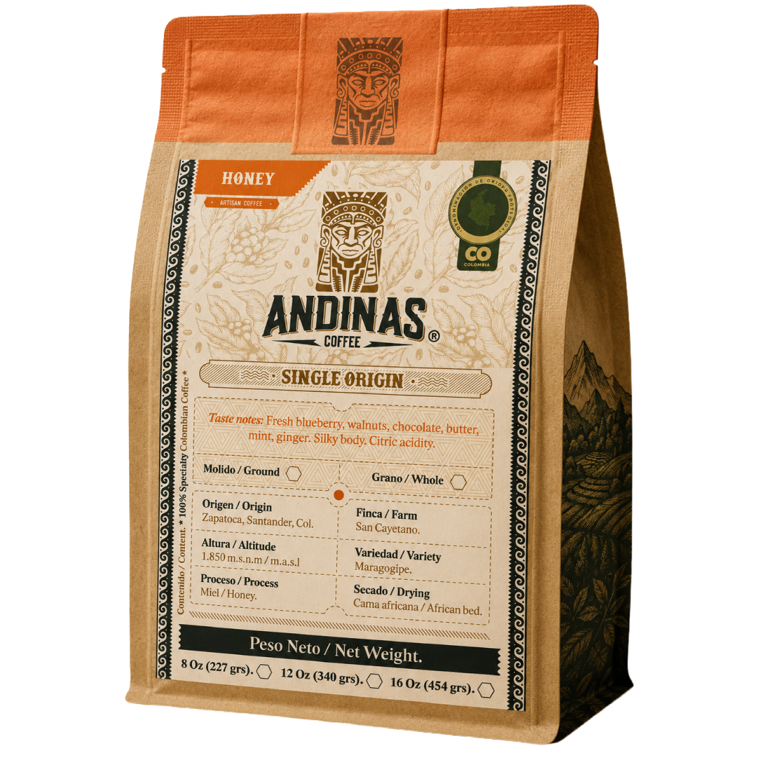 Honey Coffee, Zapatoca Santander x 16 Oz (454grs).