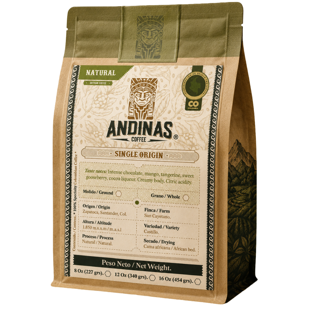 Natural Coffee, Zapatoca Santander x 12 Oz (340 grs).