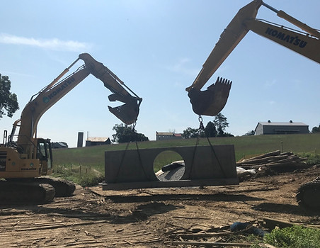 Two Excavators at a Construction Site