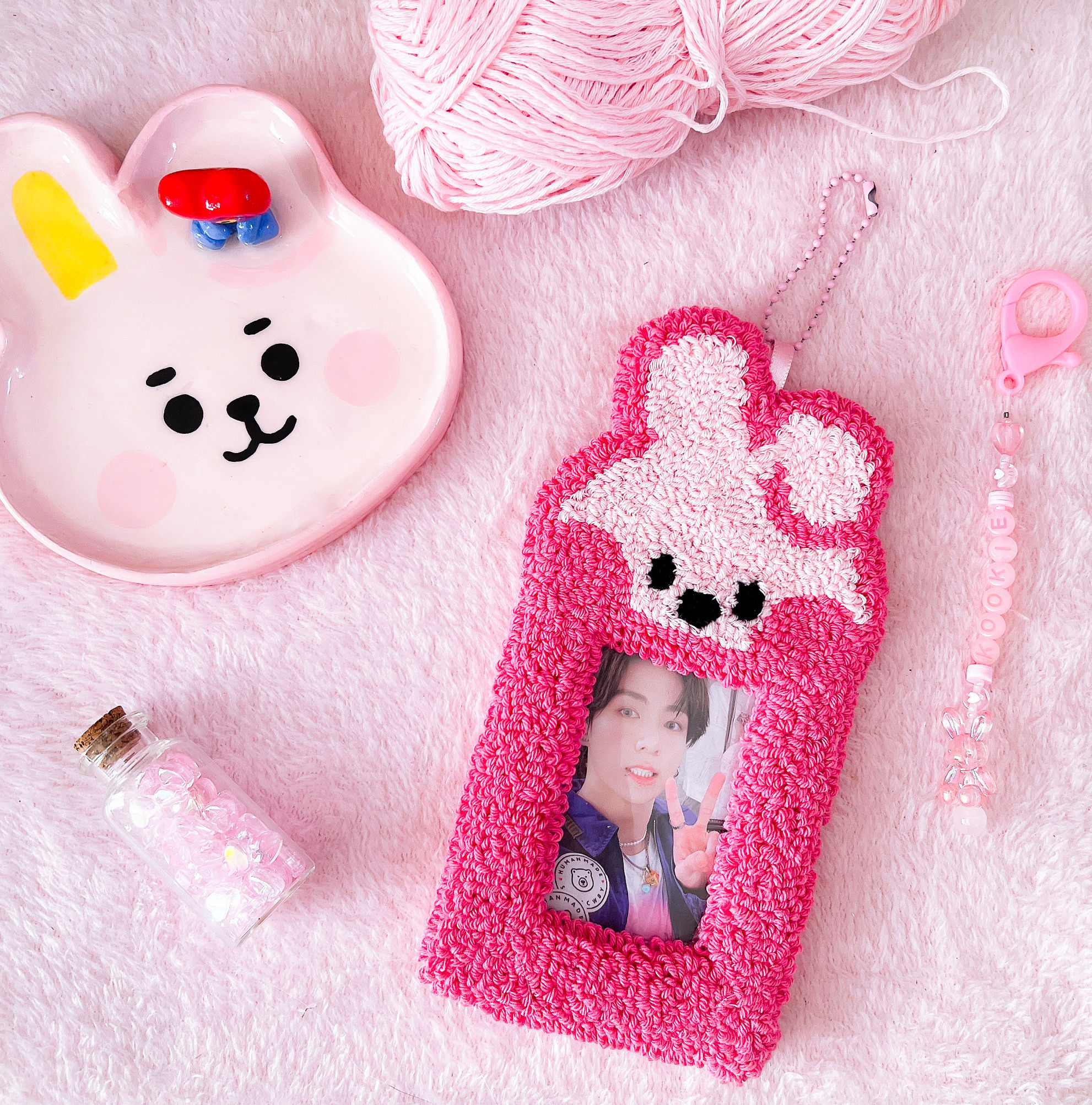 Punch Needle Photocard Holder: BT21