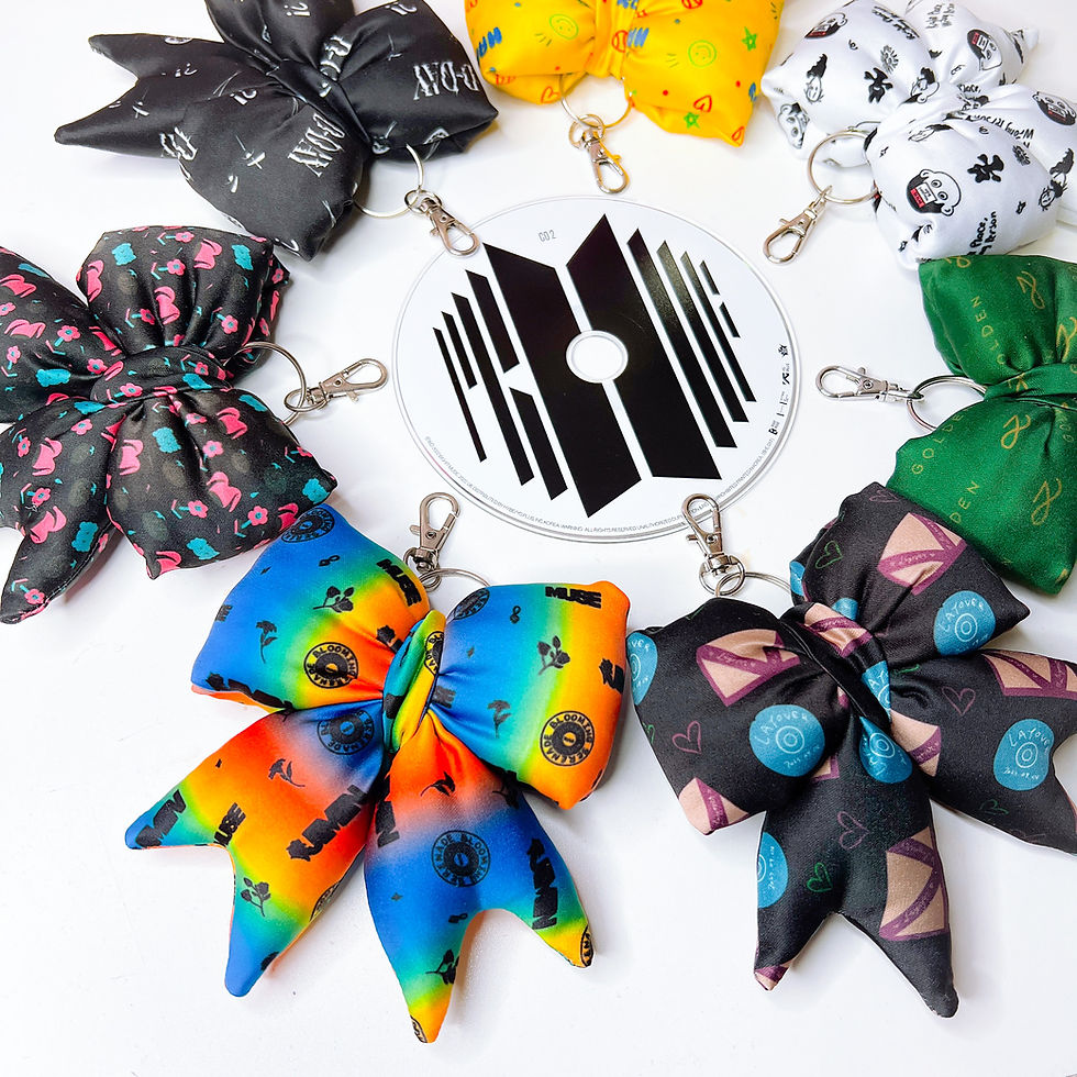 Miniatura: Puffy Bow Keychain: BTS