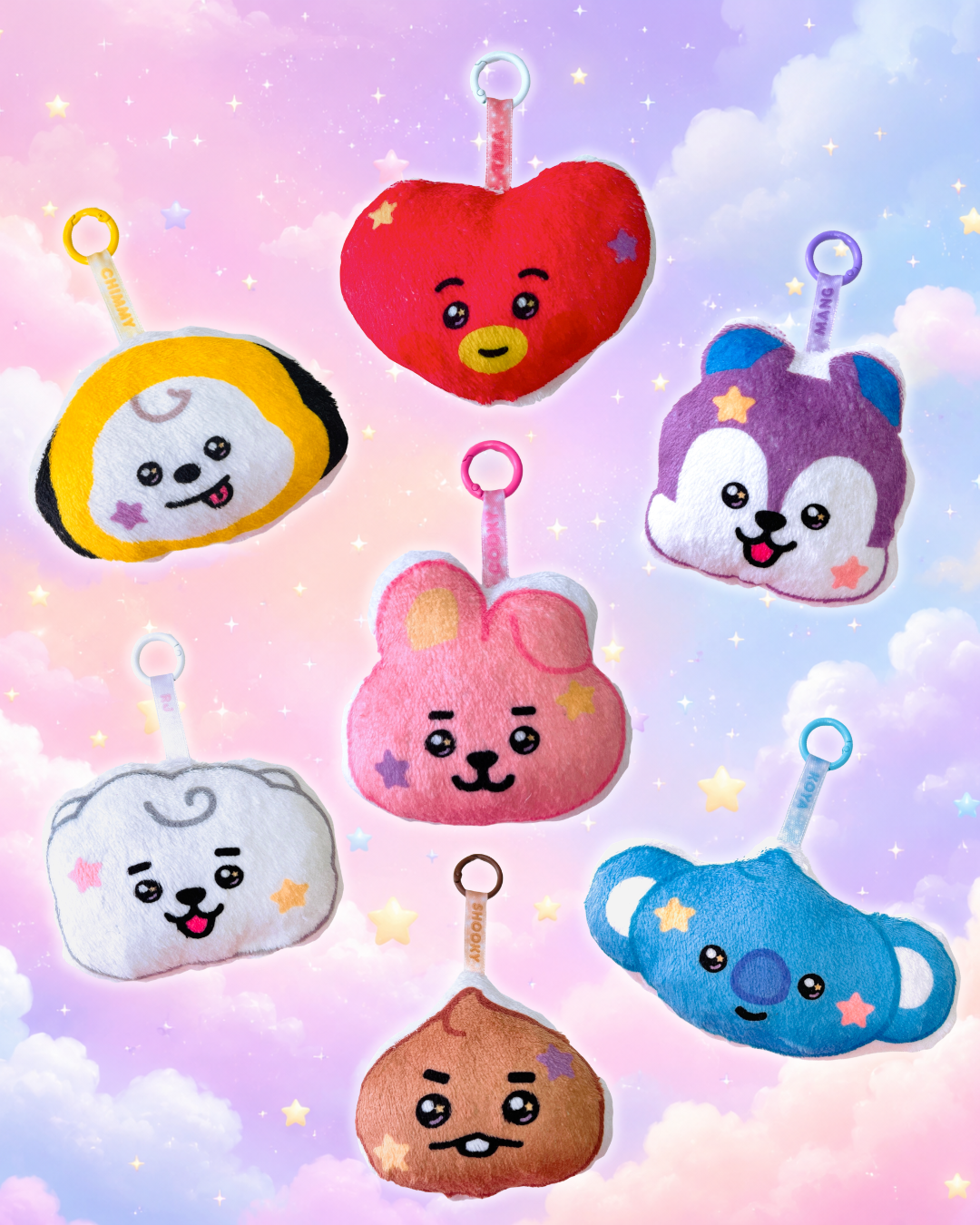 Plushie Keychain: BT21 Stars