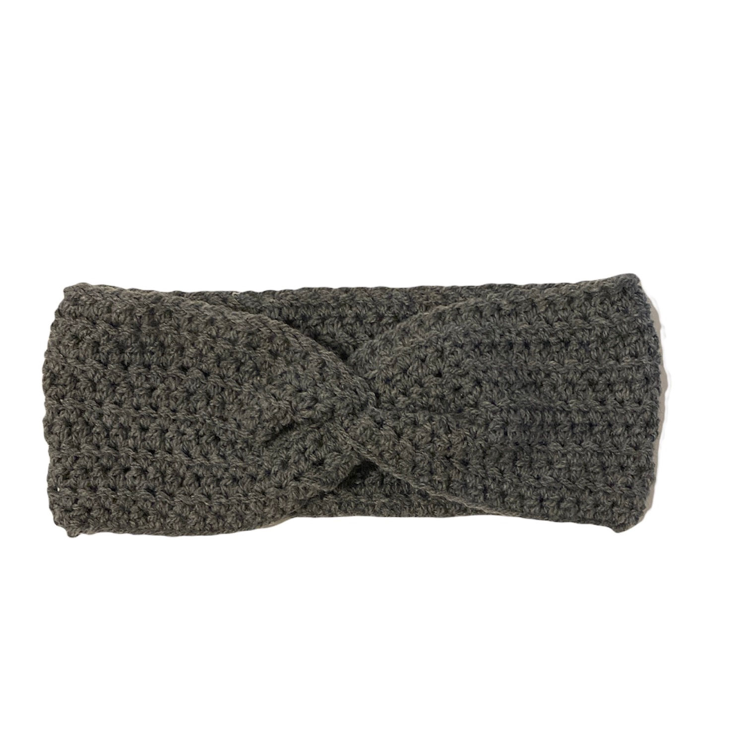 Headband crochet gris