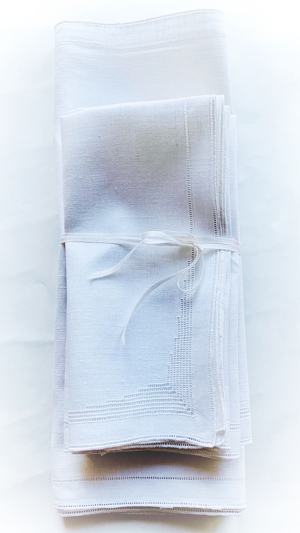 Thumbnail: Art Deco Swiss Appenzall Linen Placemats & Napkins