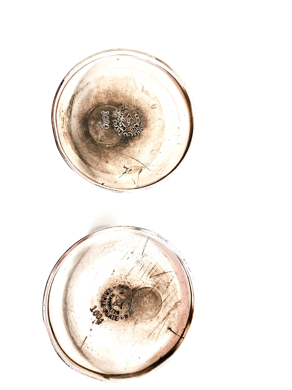 Thumbnail: Pair of Antique Silver Bud Vases
