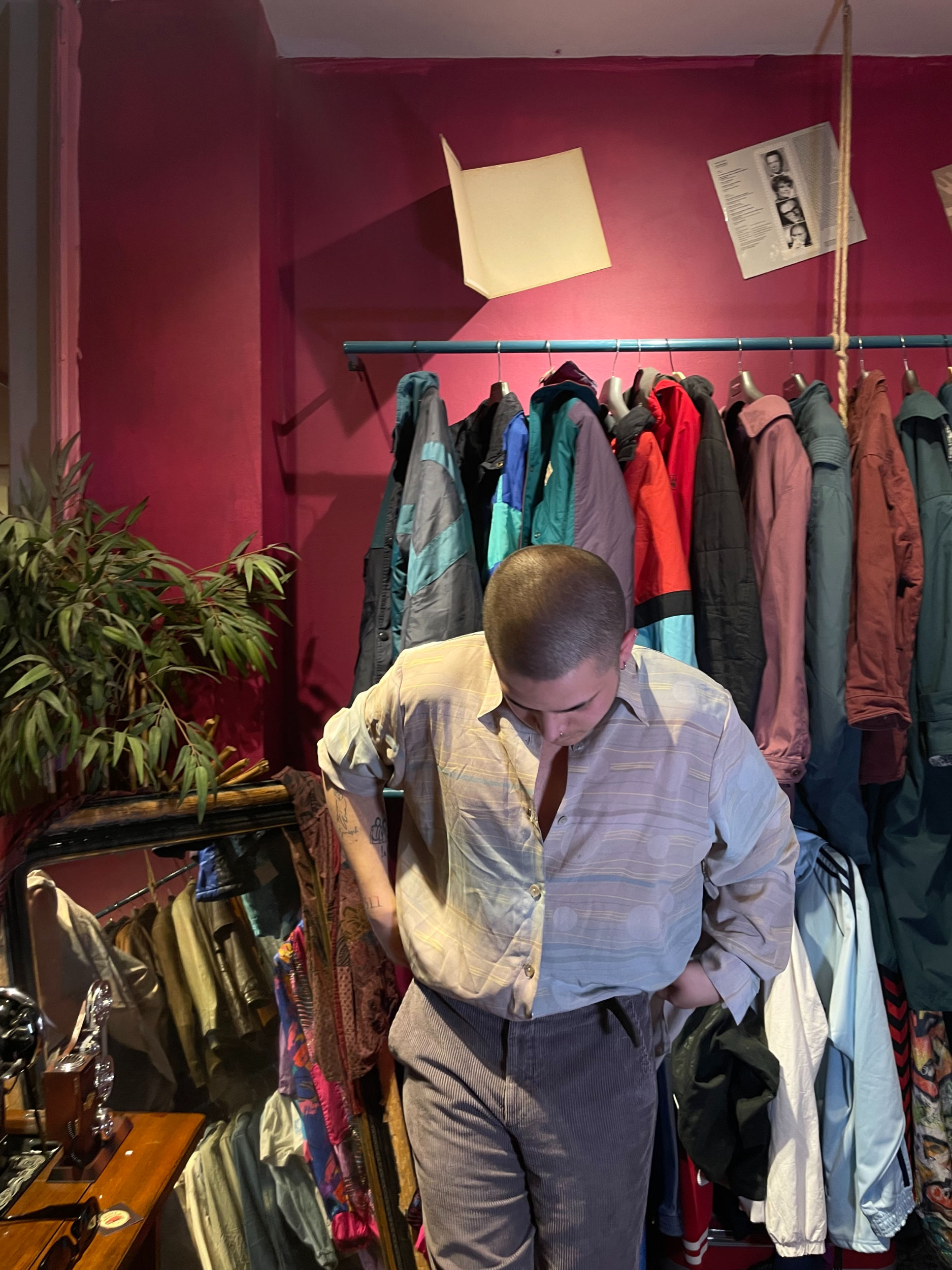 Vintage Soluk Renkli Gömlek