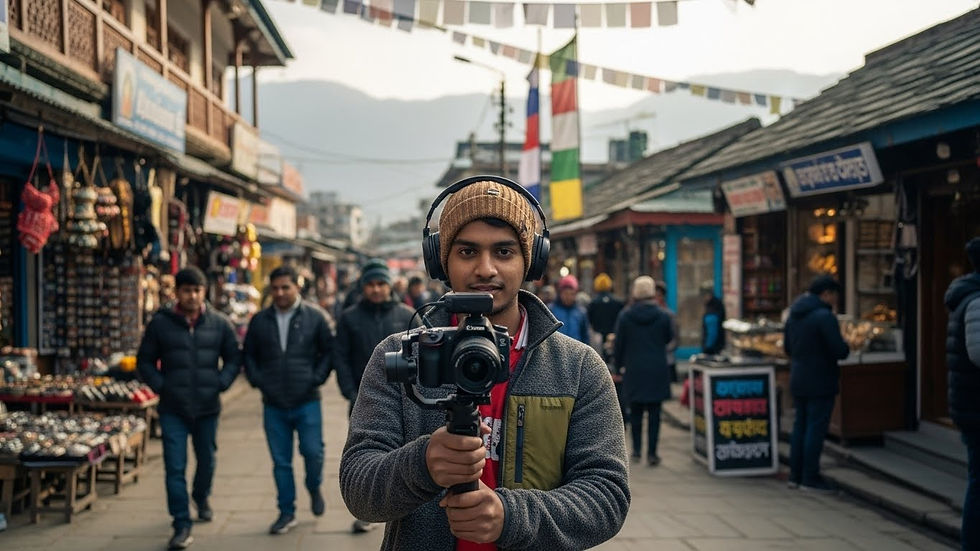 “Exam halls se bahar nikalkar, jab camera haath mein aata hai— tab samajh aata hai, career sirf wait karne ka naam nahi, create karne ka bhi hota hai.” 🎥🌄