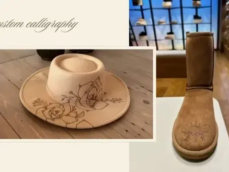 Custom calligraphy and custom bottle engraving creating personalized luxury event experiences