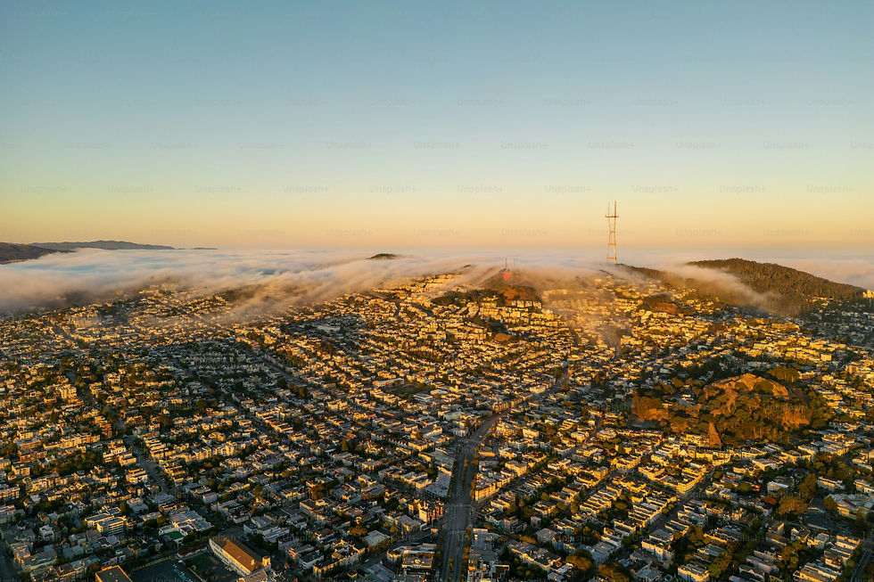 A city view from height