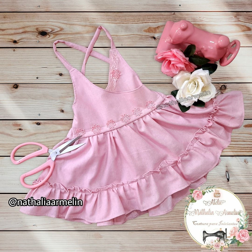 Miniatura: Vestido keiko Infantil | Passo a Passo + Molde PDF