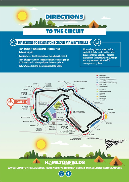 Hamilton Fields Directions to Circuit 20
