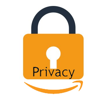 Graphic Lock with Privacy written on lock and Amazon swoop below
