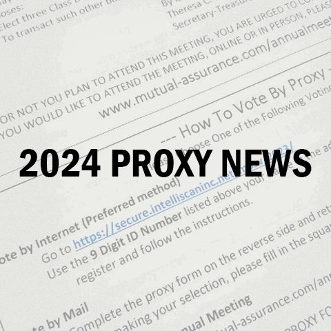 Close up of section on 2024 proxy with headline reading "2024 Proxy News"