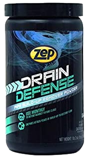 Container of Zep Drain Defense powder