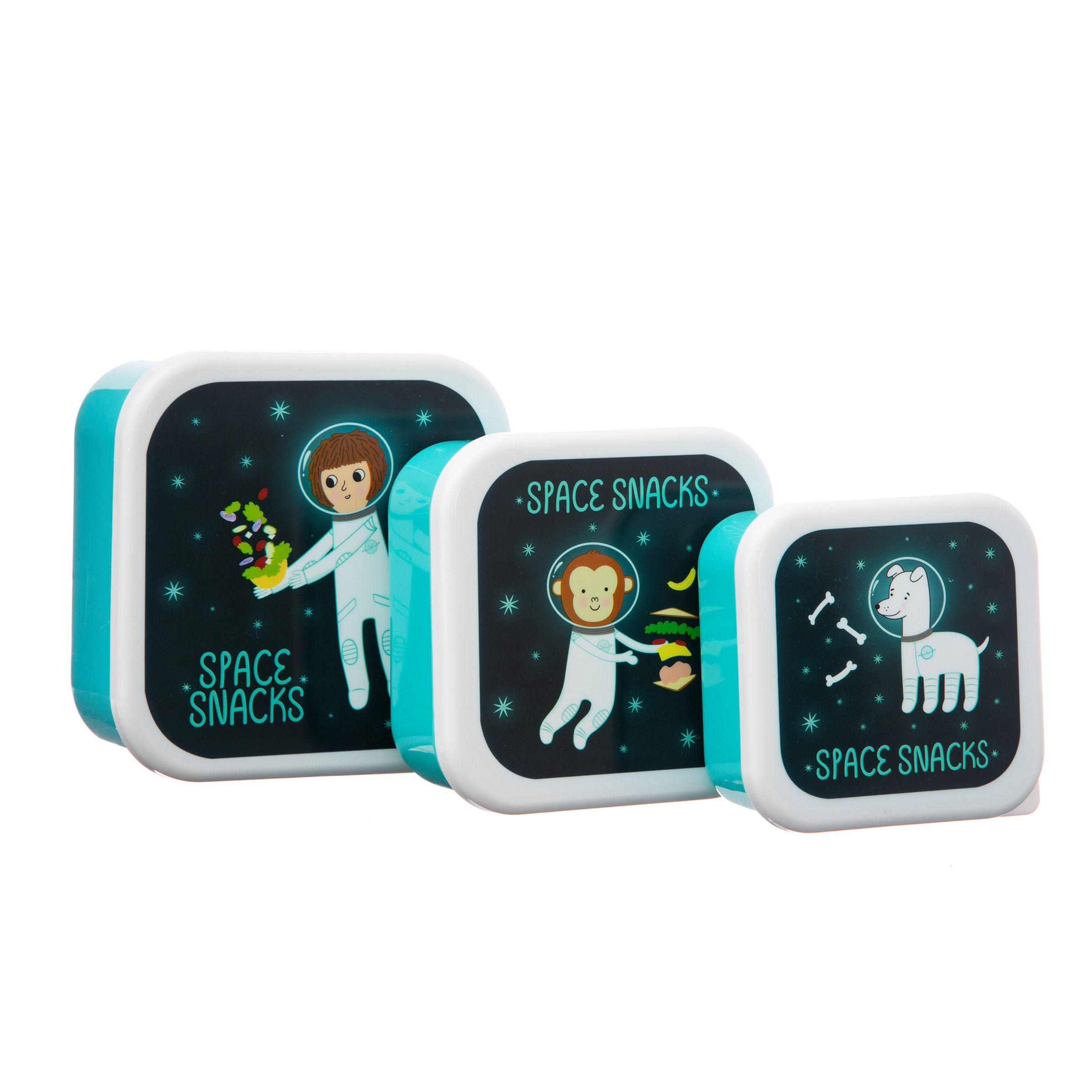 Space Explorer Lunch Boxes - Set Of 3
