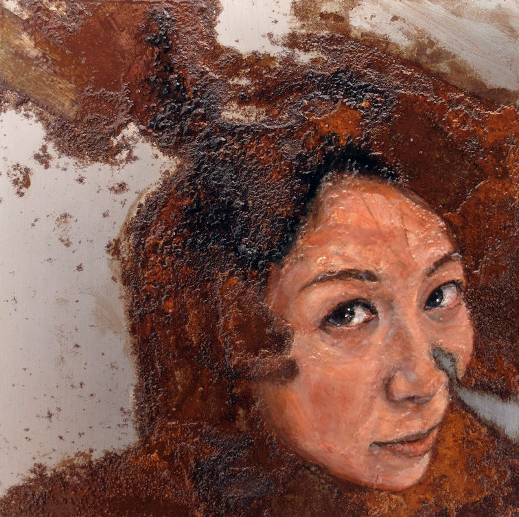 Sabatino Cersosimo - Experiment auf Stahl XIX (2013-2019) 
oil, oxidation, steel