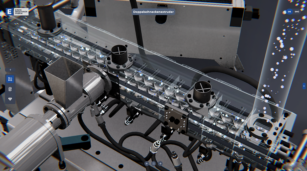 User Interface für Industrielle ERMAFA-Produktionsanlage für Kunststoff.