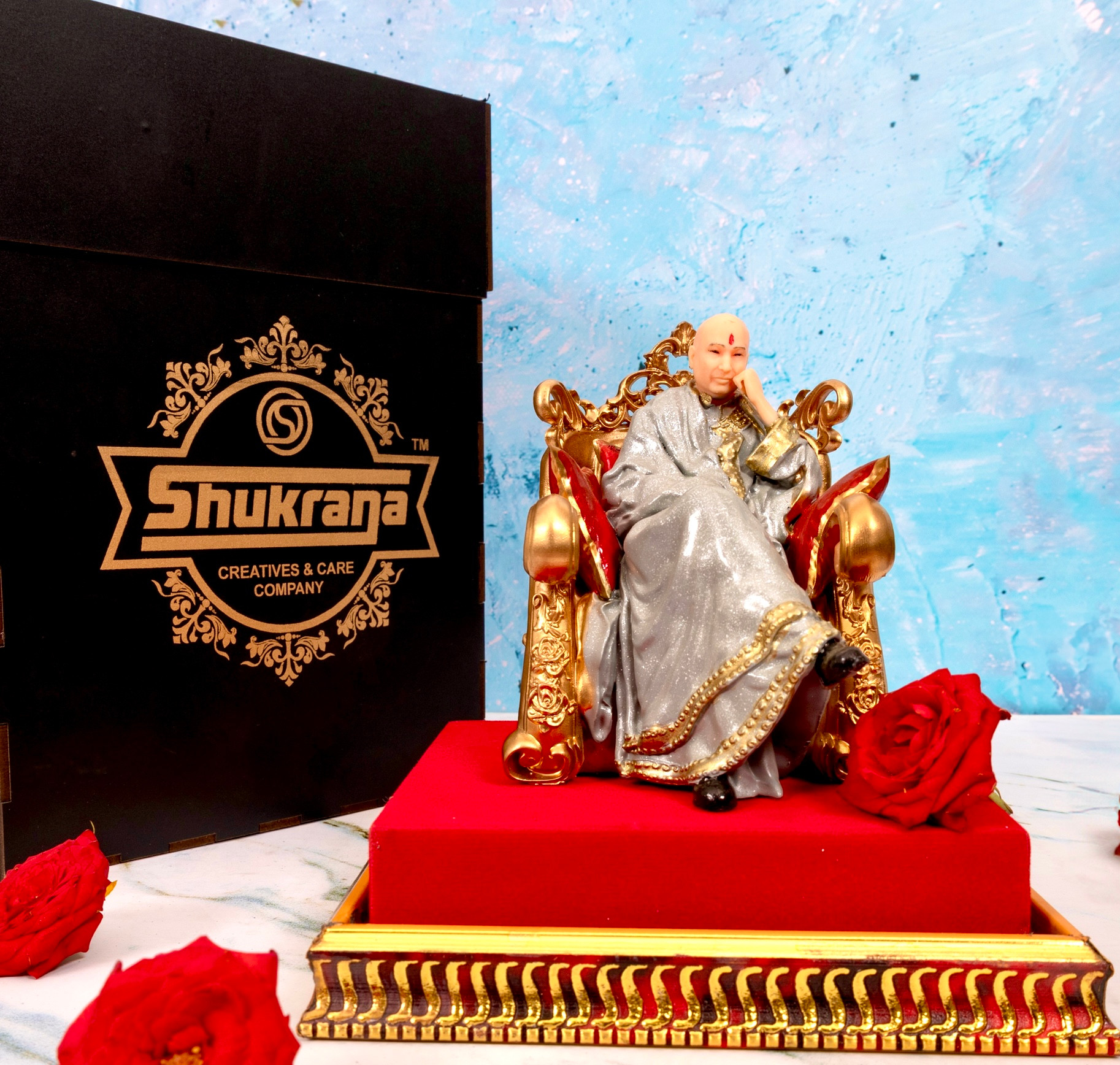 Jai Guru Ji 3D Swaroop - Shimmer Grey