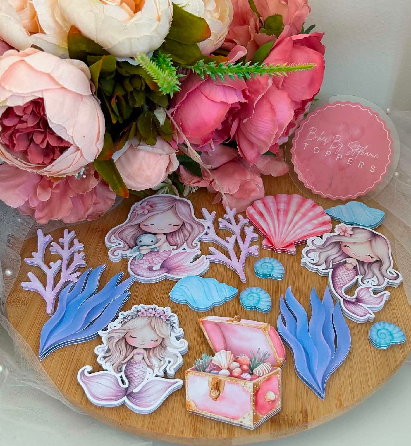 Mermaid Theme Cake Toppers