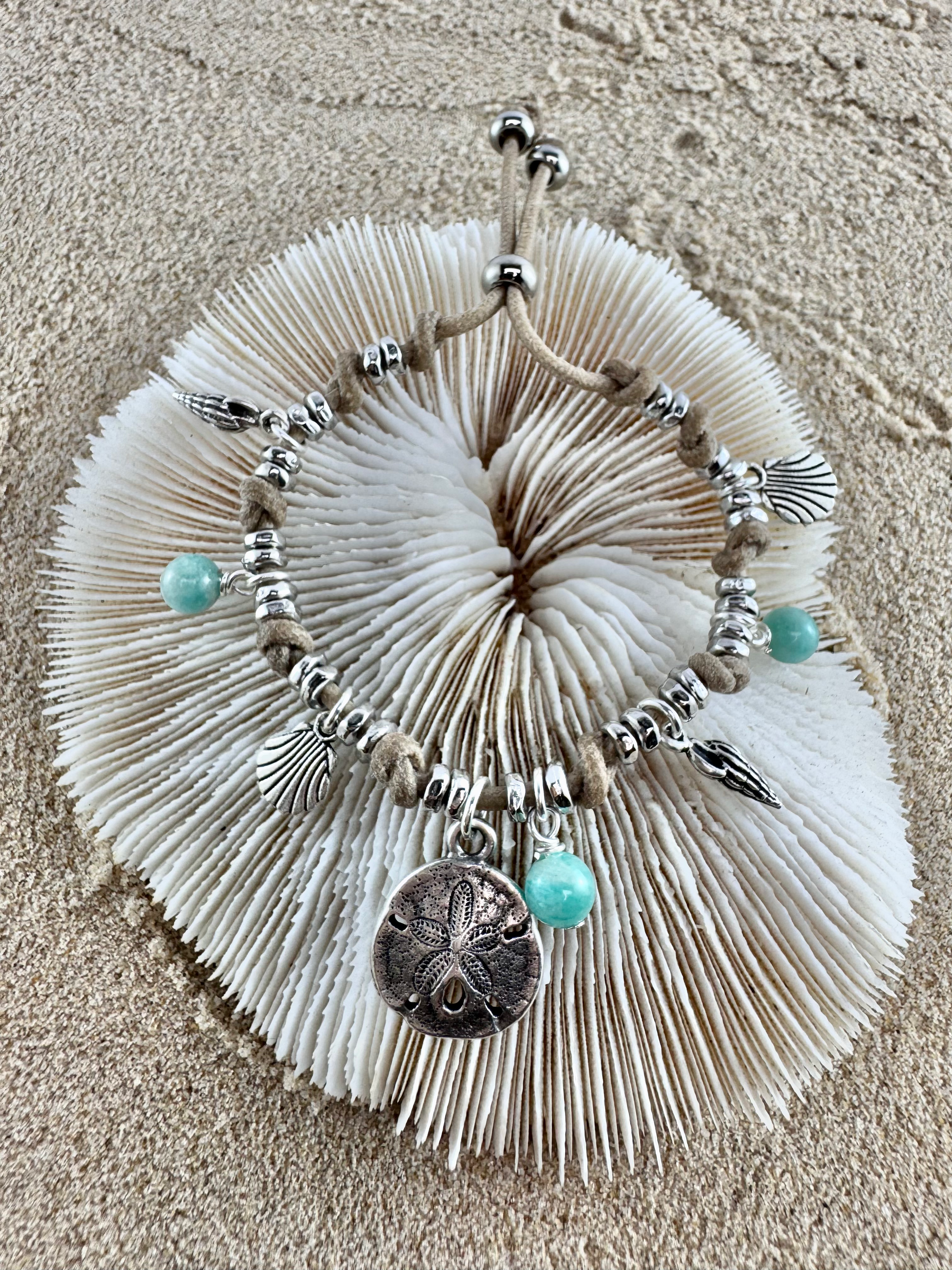Sand Dollar & Amazonite Bracelet