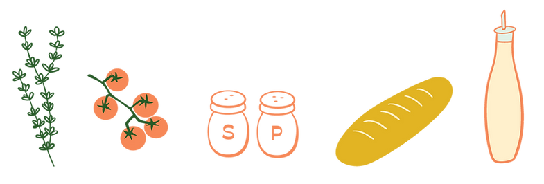 food illustrations for food blog branding kit