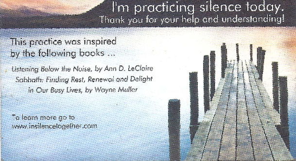 Day of Silence Business Card