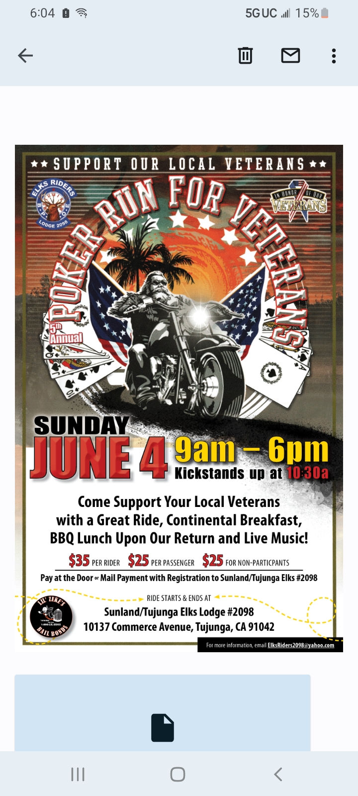 Poker Run For Veterans