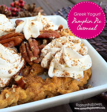 Greek Yogurt Pumpkin Pie Oatmeal