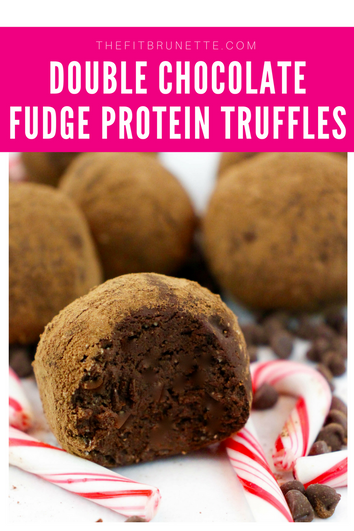 33 Calorie Double Chocolate Fudge Protein Truffles | Healthy Christmas Dessert Recipe