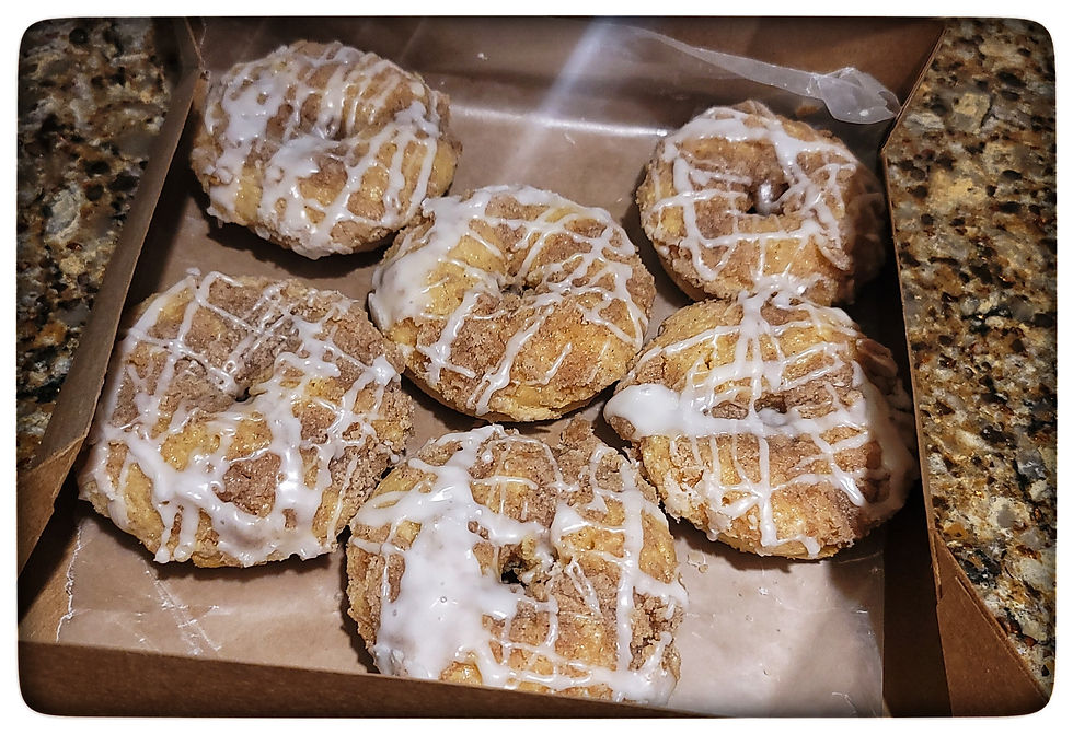 Thumbnail: GF Coffee Cake Donuts w/Vanilla Glaze-- 6 count 