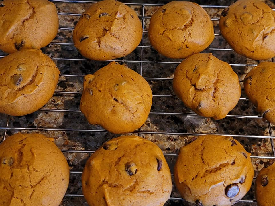 Thumbnail: Chocolate Chip Pumpkin Cookies- Cake-texture 2 & 1/2 dz