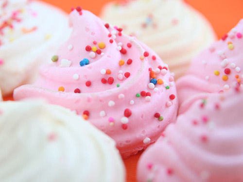 Pink Meringue Swirls